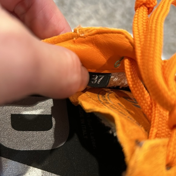 P448 Jack Trainers Low Top Sneakers Italian Leather Suede Italy in Orange - Picture 4 of 11